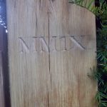 Dated inscription on new gate post