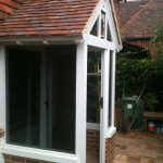Tinted glazed porch on early Victorian worker's cottage