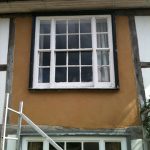 Exterior lime plaster