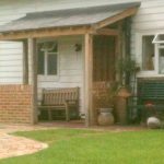 Porch from reclaimed oak and  Bricks